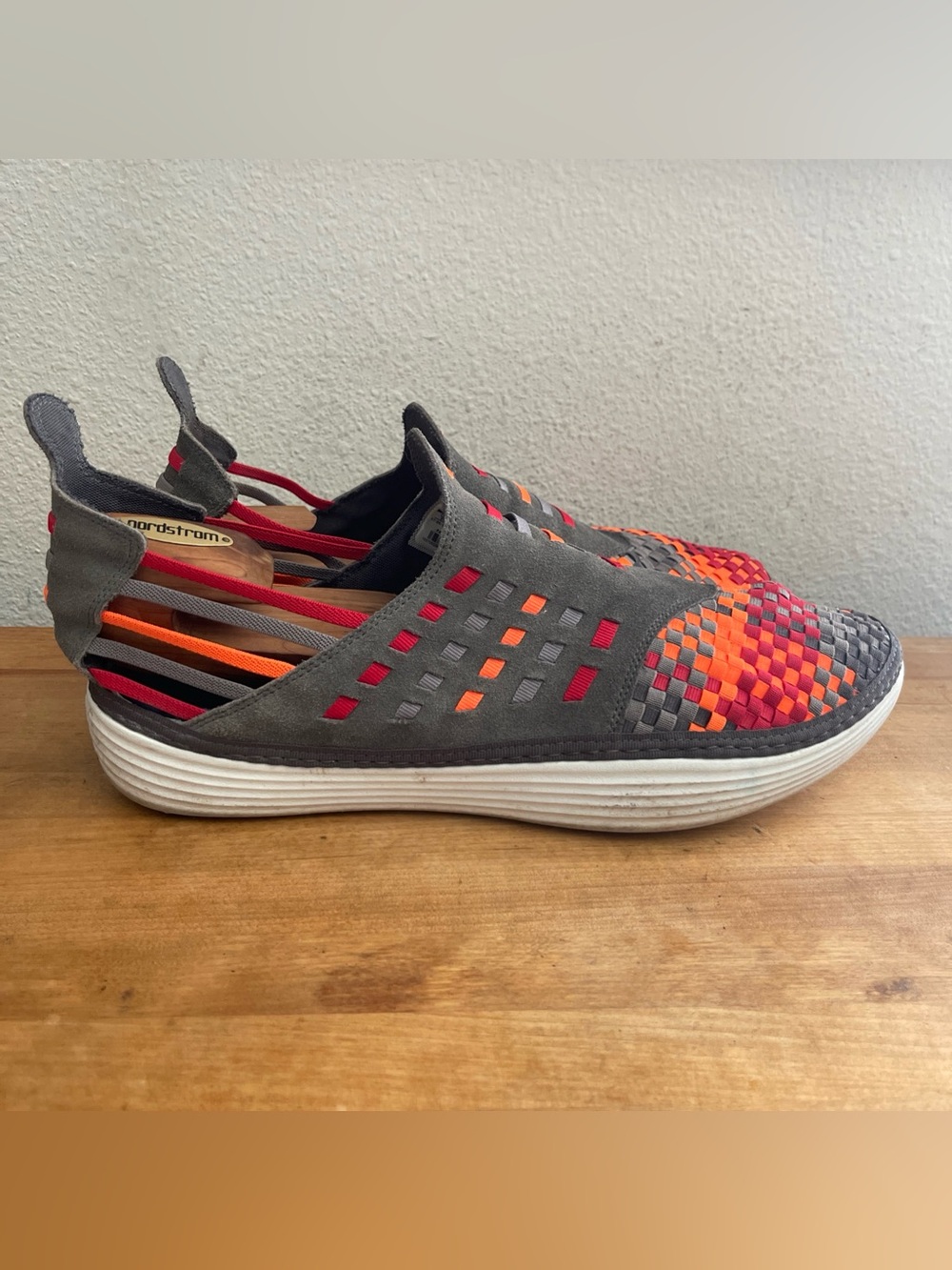NIKE SOLARSOFT RACHE WOVEN PREMIUM 555349 080 MIDNIGHT FOG ORANGE Men’s Sz 15